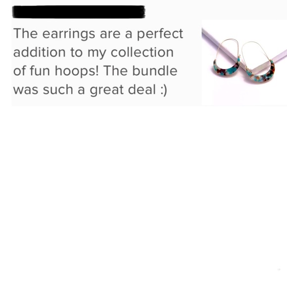 🍒3/$30 New Resin Crescent Hoops - Picture 3 of 3